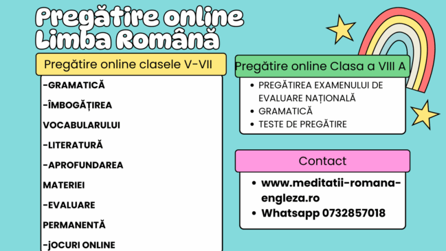 pregatire online limba romana