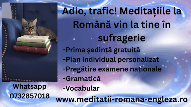 adio, trafic! meditațiile la română vin la tine în sufragerie